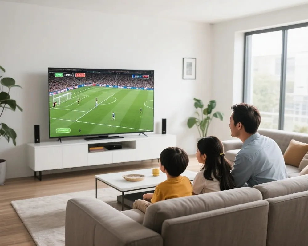 客厅大屏看球体验
